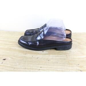 GH Bass Weejuns Womens 11M Red Burgundy  Leather Peggy Penny Mules Loafers Shoes